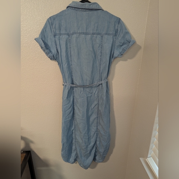C+C,Denim Shirt Dress with Belt,Size s - Picture 3 of 3